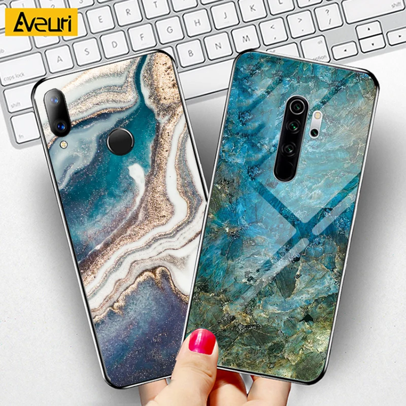 Redmi Note 9S 8T 8 Pro чехол Роскошный Мраморный стеклянный для телефона Xiaomi Mi 9 Lite 9T 10 5 6 7 S2