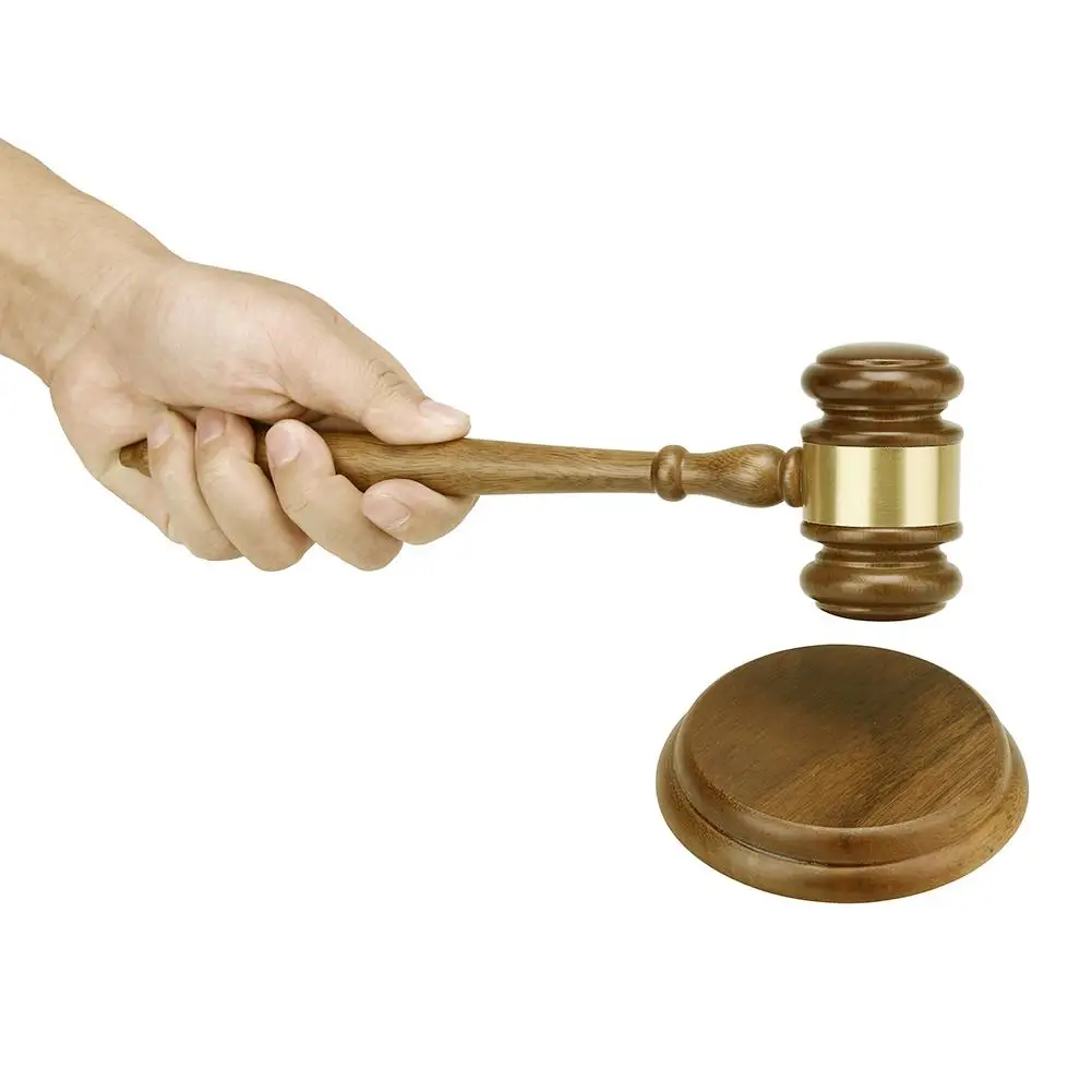 Wooden Judge Hammered Handcrafted Delicate Wood Gavel For Lawyer Judge Wood Gavel Hammer Sound Block Set Auction Sale Decor