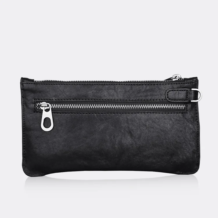 

Retro Rough First Layer Vegetable Tanning Cowhide MEN'S LONG Pattern Wallet Full Leather Men's Handbag Zipper Mobile Phone Bag