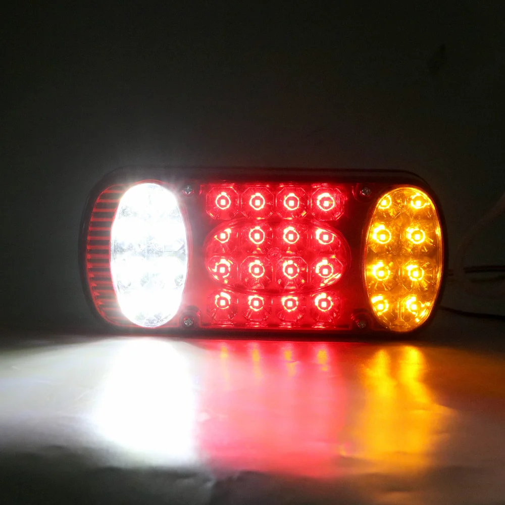 LED Tail Lights 12V 24V Truck Rear Brake Lamp LED Trailer Turn Signal Running Lights Taillights Stop Warning Indicator Lorry Van Car Accessories