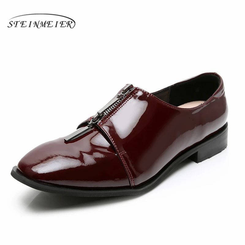 

Genuine leather women casual flats lady shoes creepers handmade oxford shoes for women vintage shoes black brown spring