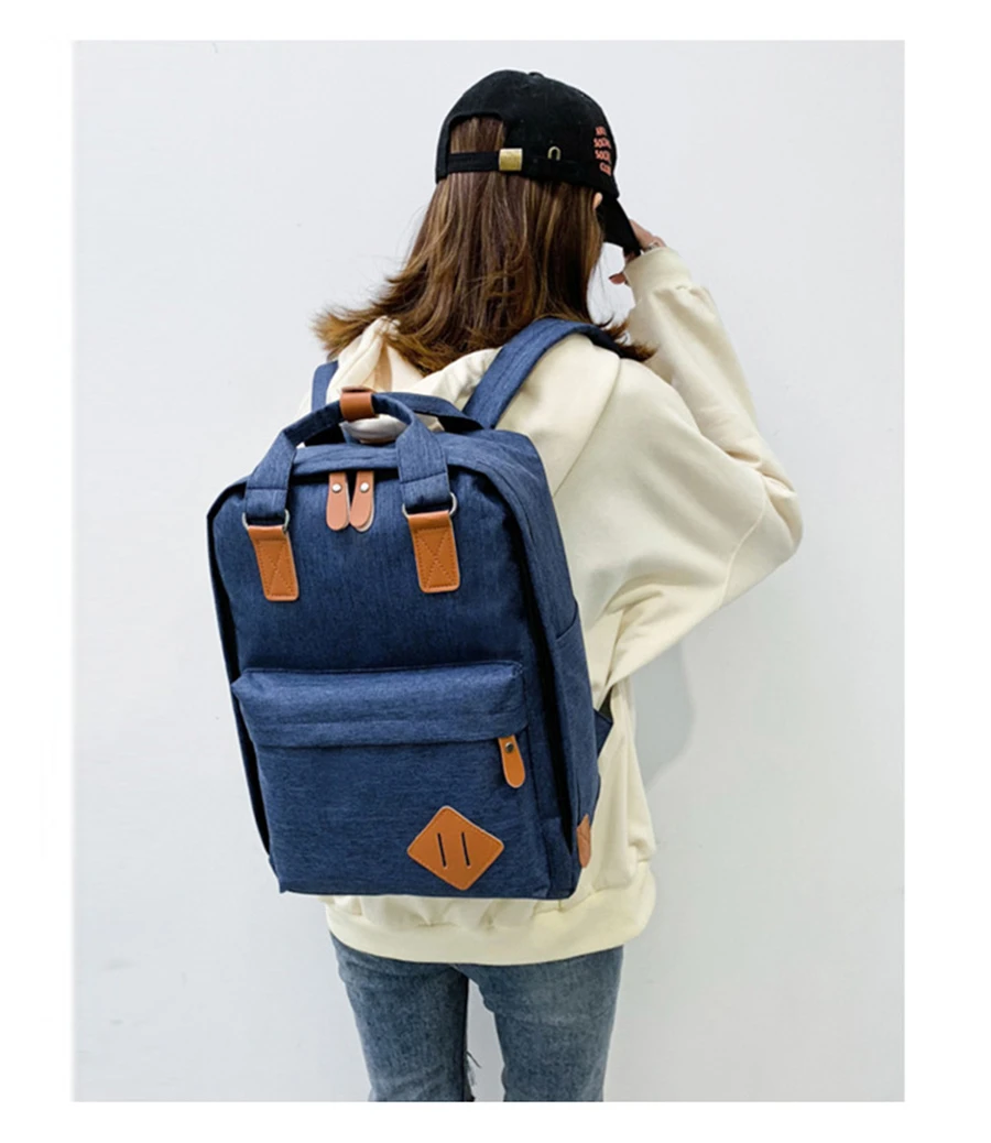 New Three-Piece USB Charging Bag Men Women 15.6 Inch Laptop Backpack Fashion School Bags Large Capacity Multifunction Travel Bag