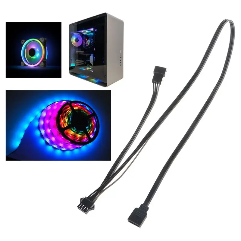Соединительный кабель RGB для ПК чехол вентилятора Светодиодная лента