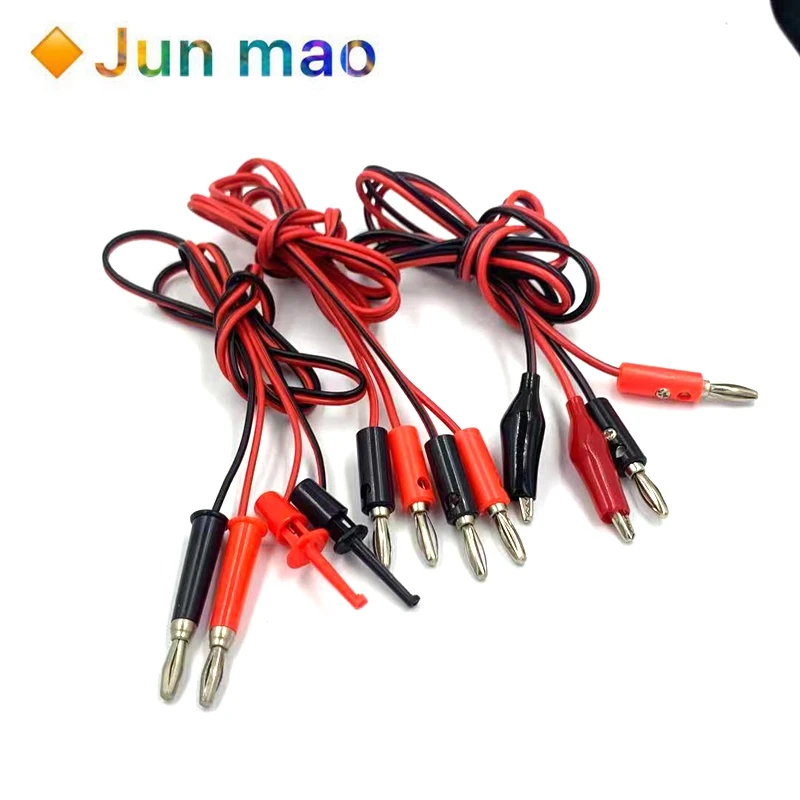 1m Alligator Cilp to AV Banana Plug Test Cable Lead Connector Dual Tester Probe 35mm Crocodile Clip for Multimeter Measure Tool |