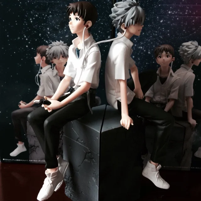 23 см японская аниме фигурка EVA Neon Genesis Evangelion Ikari Shinji &amp Ngisa Kaworu ПВХ Фигурка Набор