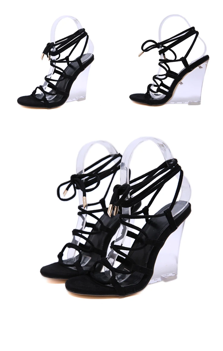 Eilyken/модные летние открытые босоножки на платформе обувь с ремешком на щиколотке на высоком каблуке с кристаллами; женские босоножки с перекрестными ремешками; туфли-лодочки
