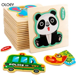 Quebra cabeças de madeira para crianças, pequeno, educativo, brinquedo infantil, 2 anos, montessori