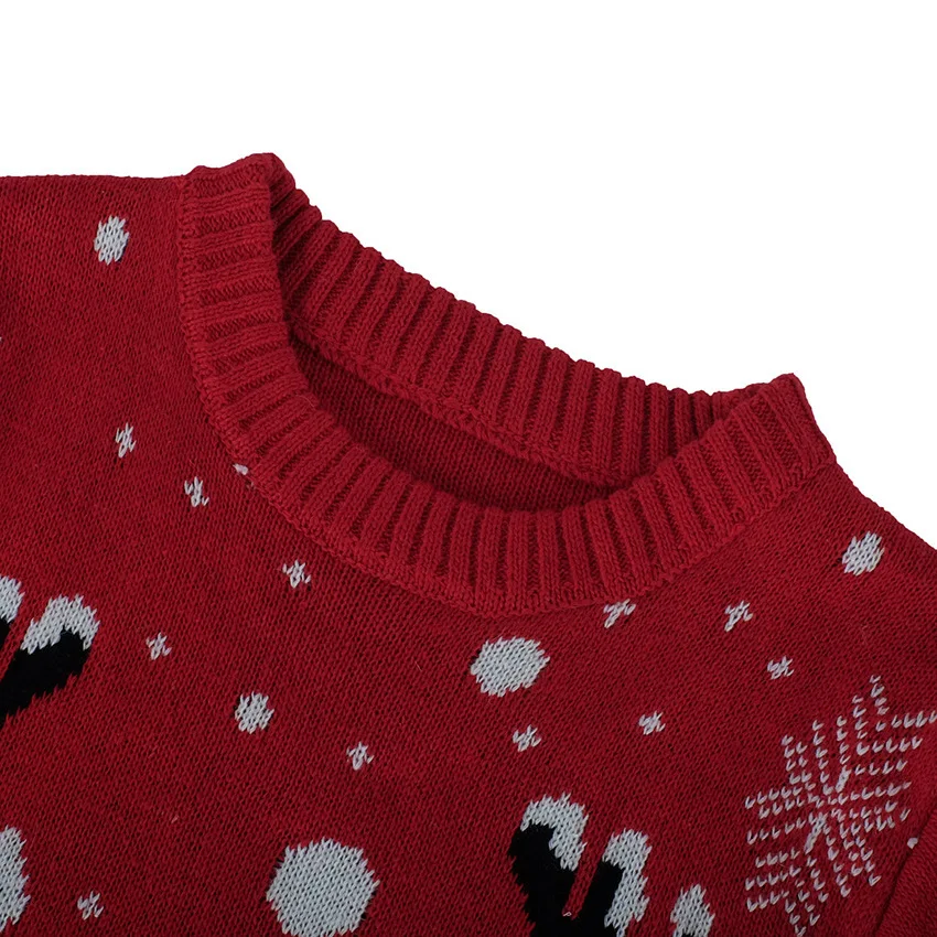 Рождественский свитер с принтом оленя, популярные женские топы с круглым вырезом и длинным рукавом, горячая распродажа, Женская Осенняя зимняя повседневная одежда