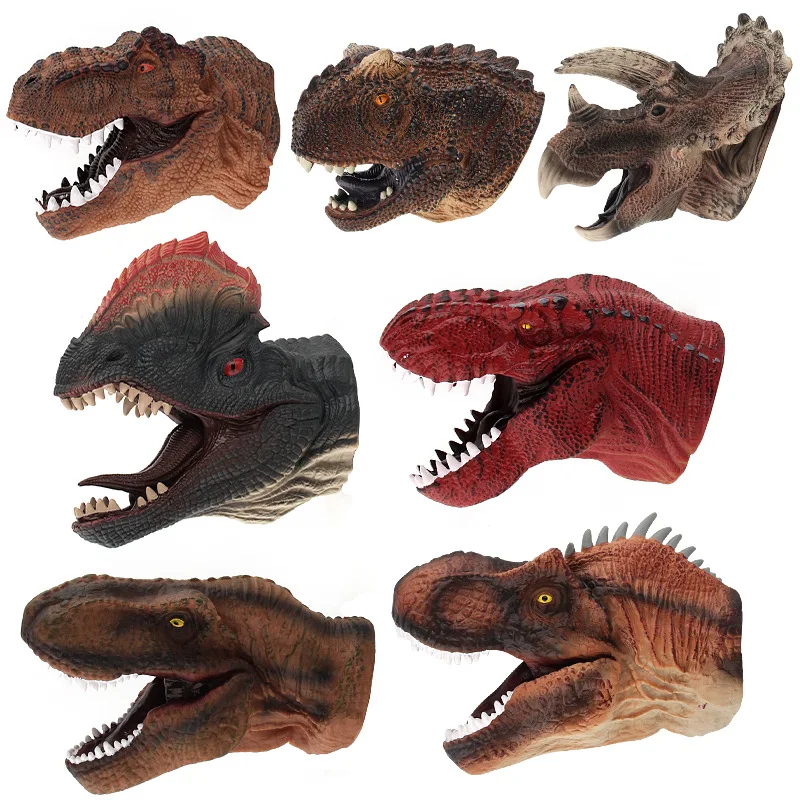 

30-Cross Border Dinosaur Hand Puppet Model Interactive Toy Tiger Lion Dinosaur Delta Faucet Model Toy