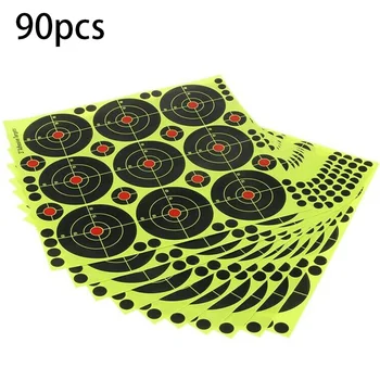 

90Pcs 3 Inch Targets Reactive Splatter Paper Target for Archery Targeting Black + Fluorescent Green Shooting Accessory