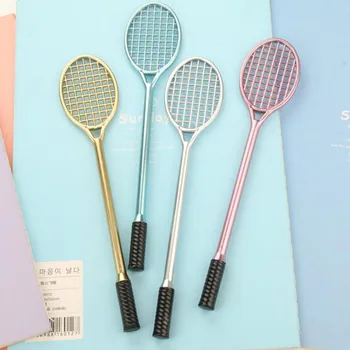 

2pc Gel Pen Black 0.5mm Creative Cute Badminton Racket Modeling Student School Stationery Office Writing Tool Children Gift