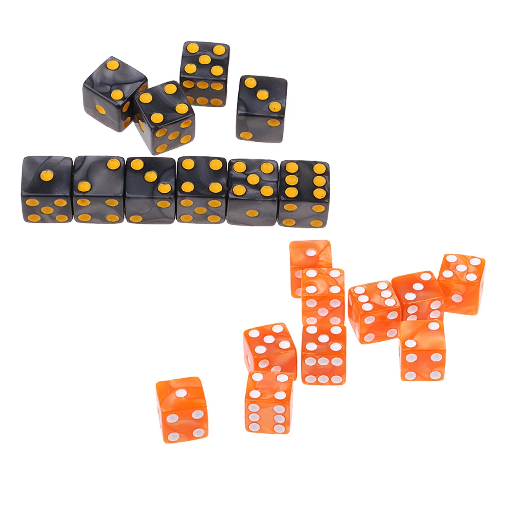 20Pcs Square Six Sided D6 Dice Toys Dotted for MTG TRPG DND Leisure Play Gifts 20Pcs Square Six Sided D6 Dice Toys Dotted for MTG TRPG DND Leisure Play Gifts