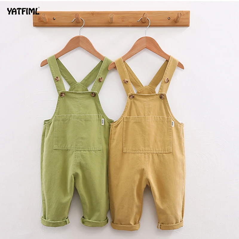 

YATFIML Spring Cotton Baby Girl Overalls High Quality Children Casual Trouser Boy Jumpsuit Kids Toddler Pants Baby Jumpsuits