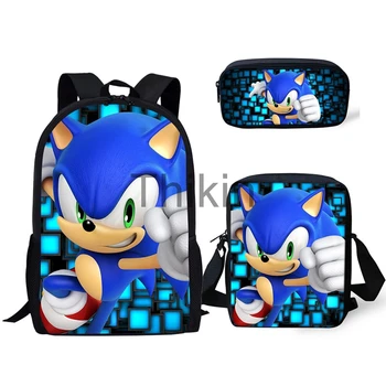

2020 School Bag For Girl Kids Cartoon Sonic Print Shoulders Bag Fashion Backpack For Teenage Girl Children Mochilas Escolar