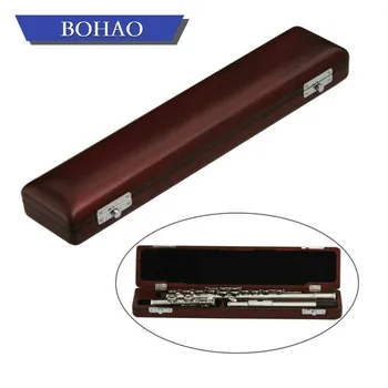 

Wooden Flute Case Hard Case Box Holder Maple Solid Wood Soft Material for 17-Hole Flutes