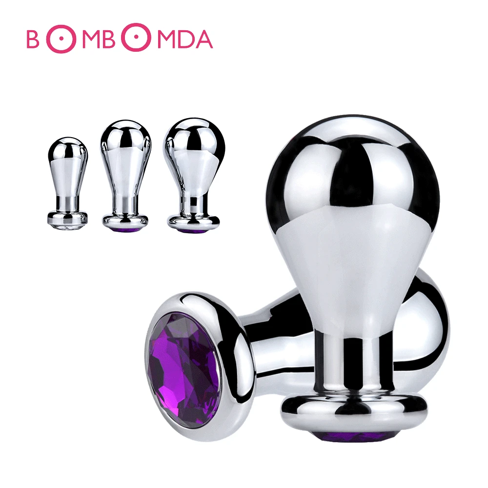 Plug anale super enorme in metallo a forma di bulbo, forte stimolazione anale, ano, massaggio, prostata, glutei, estensore per uomini Ma_voghion.com