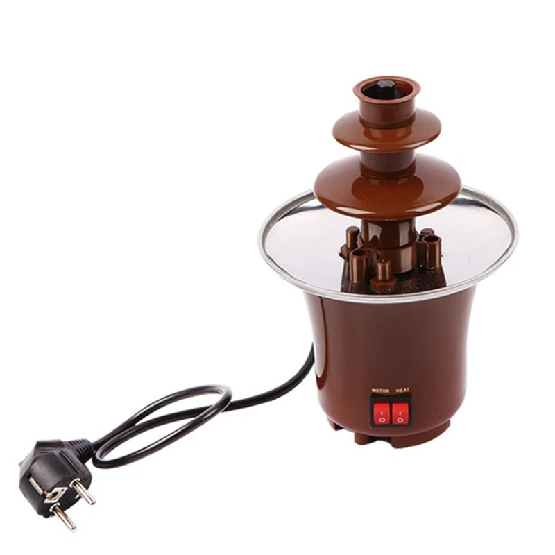 

3 Layers Mini Chocolate Fountains Fondue Waterfall Maker Machine Home Event Exhibition Wedding Birthday Party EU/US