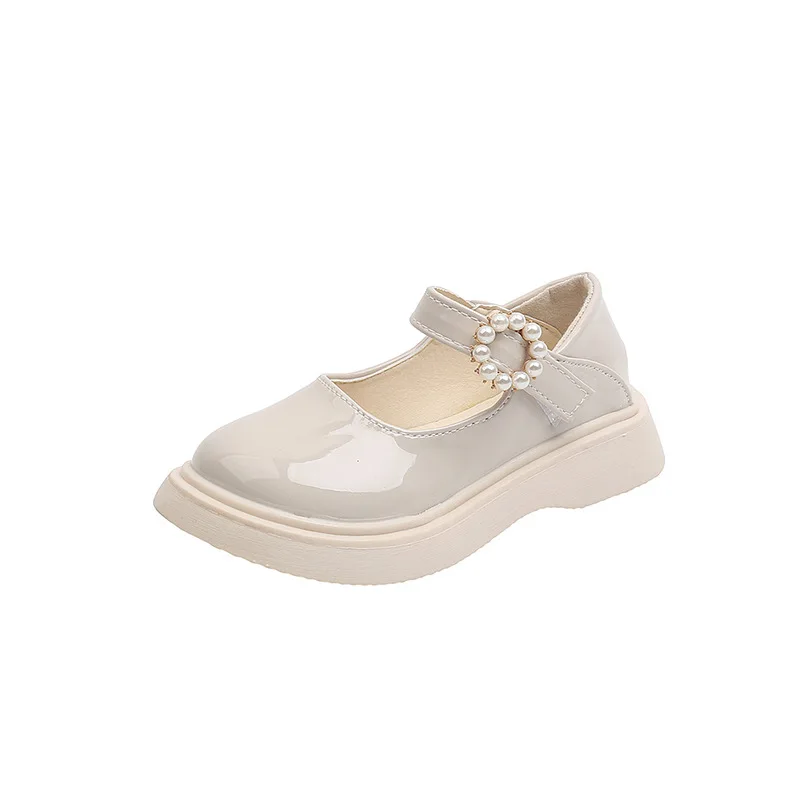 Zapatos escolares elegantes de princesa para niñas, calzado plano con  cuentas a la moda, zapatillas de deporte de cuero para otoño, 8 años|Zapatos  de cuero| - AliExpress