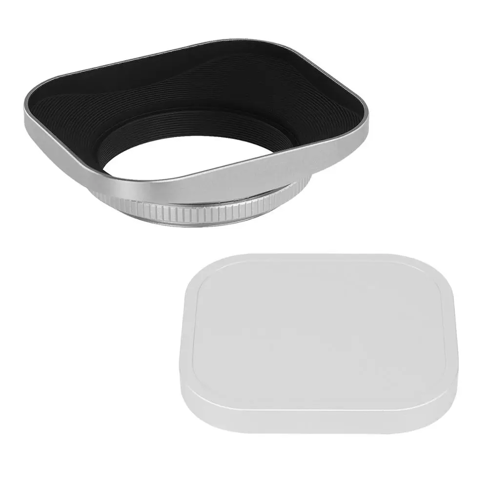 

Haoge 46mm Square Metal Screw-in Lens Hood and Metal Cap are specially designed for all 46mm lens or filter thread Silver