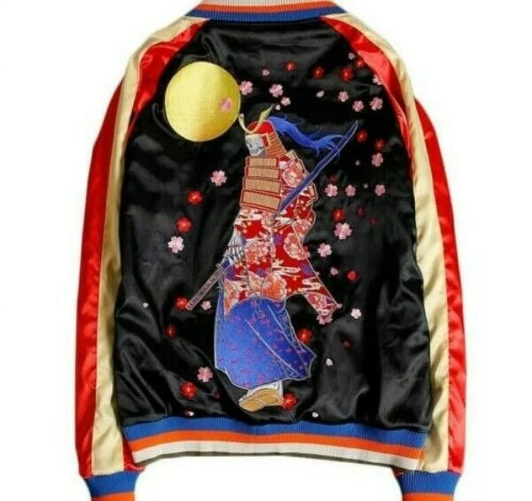 Order online Mens Souvenir Jacket Sukajan Japanese Pattern Embroidery