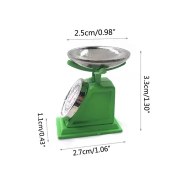 

1/12 Mini Dollhouse Miniature Market Stall Weight Pound Scale Kitchen Tool Toy Q6PD