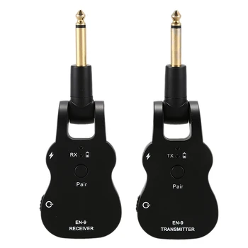 

2.4GHZ Wireless Guitar System Transmitter Receiver 30M o Built-In Rechargeable Battery 100 Feet for Electric Guitar Bass