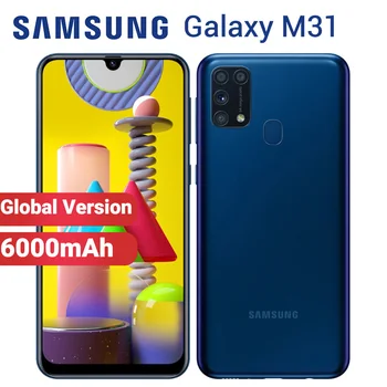 Перейти на Алиэкспресс и купить Смартфон Samsung Galaxy M31 128 ГБ 6 Гб мобильный телефон 6000 мАч M315F/DSN 6,4 дюймExynos 9611 4 камера 64MP двойная SIM Android 10