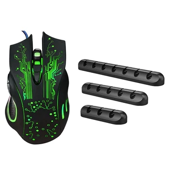 

1pcs Cable Clips Cord Management Organizer Wire Cord Holder & 1pcs Wired Mouse Supply Silent Gaming Mouse