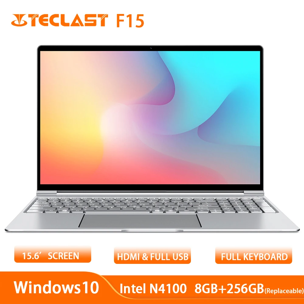  Teclast F15 Computer Portatile da 15.6 Pollici 1920X1080 Finestre 10 Os Intel N4100 Quad Core 8 Gb 