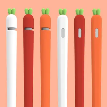 

For Apple Pencil 1/2 Touch Screen Pen Protective Sleeve Cases Cute Carrot Soft Silicone Cases for iPad Tablet Stylus Pen Sleeve