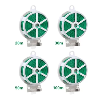 

20-100m Nylon Garden Flower Cable Ties Power Wire Loop Tape Vegetable Vines Climbing Plant Support Plants Bundled Lashing Tape