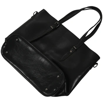 

Crossbody Bags for Women Bag Shoulder Leather 3 Pieces Set Solid Soft Handbag Tote Bag Bolsa,Black
