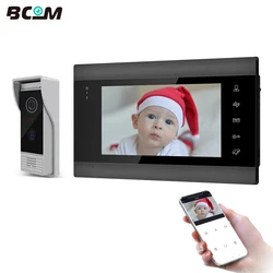 Système d'interphone vidéo sans fil Bcom 1080p, wi fi, pour la maison, Support de déverrouillage à distance, détection de mouvement, enregistrement, caméra 