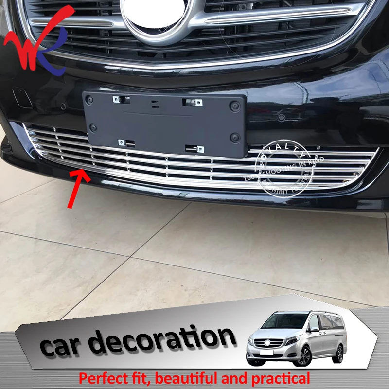 Решетка радиатора переднего нижнего бампера Mercedes Benz Viano V Class W447 2014 2015 2016|grill trim|front