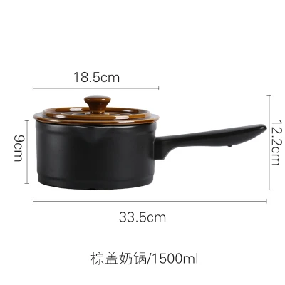 Японский стиль кастрюля eramic pot Бытовая кастрюля открытая огнеупорная жаростойкая суп посуда для заварки пузатую кастрюля для тушения - Цвет: Brown 1500ml