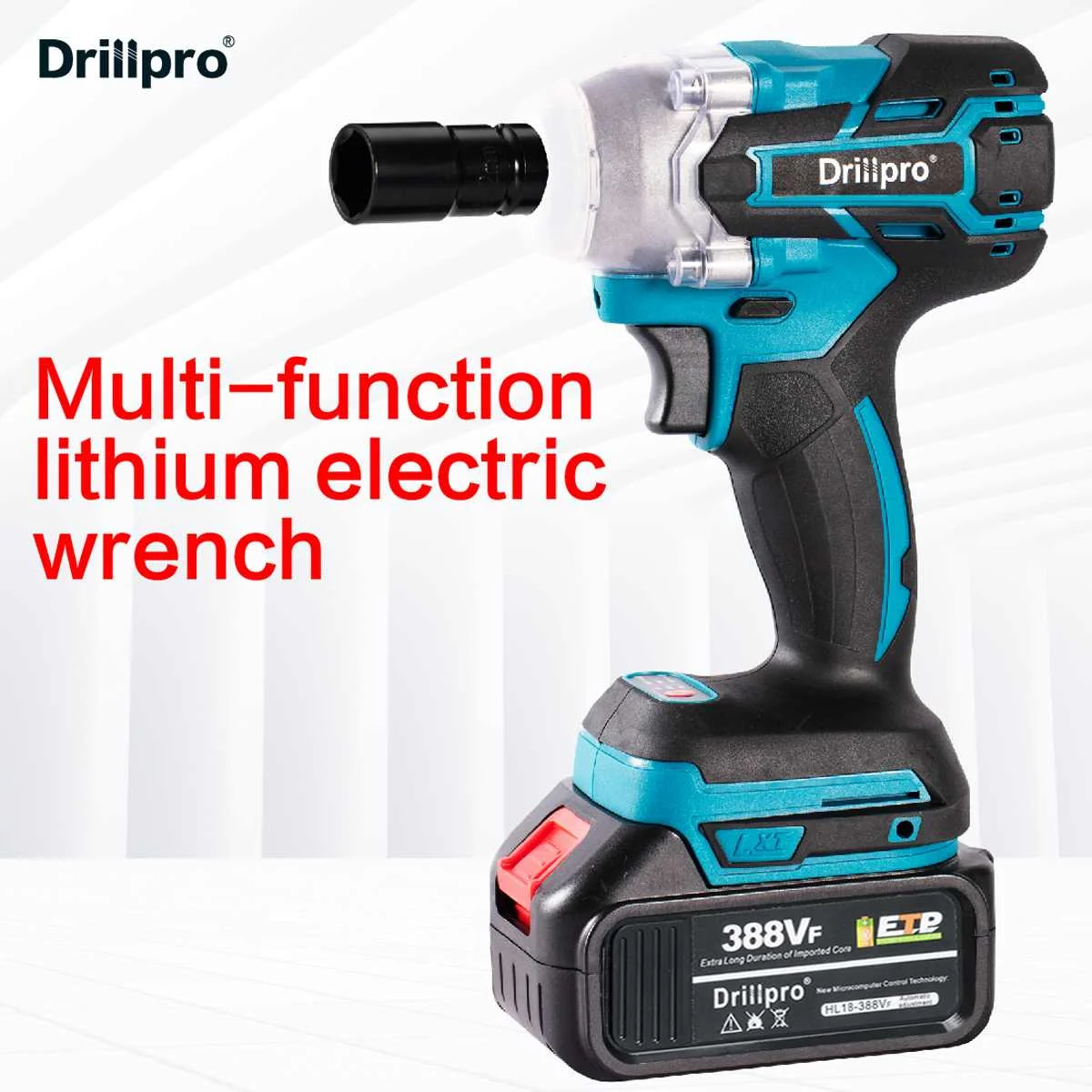 

520N.m Brushless Cordless Electric Impact Wrench 1/2 inch Power Tools 15000Amh Battery +Sleeve Adapt to Makita 18V Battery