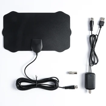 

Digital Ultra Thin HDTV F Male Connector TV Antenna Free Channel Easy Installation Cable Tools Long Range 1080P Amplifier