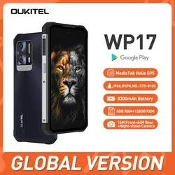 Oukitel – Smartphone WP17, téléphone Mobile robuste, Version globale, 8 go + 128 go, 6.78 pouces FHD +, Android 11, 8300MAH, 64M + 16M, NFC 