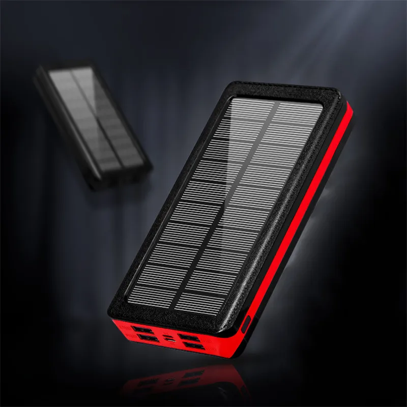 powerbank for phone 2021 80000mAh Solar Powerbank Phone Fast Charger Portable with LED Light 4 USB Ports External Battery for Xiaomi Iphone Samsung best portable phone charger