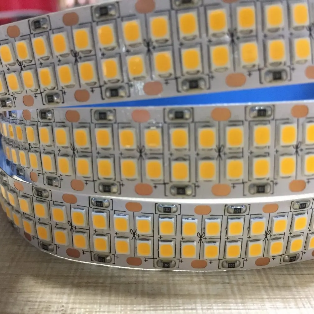 ICOCO 5 метров супер яркий 480 Led/M 2400 Led/5 м 2835 теплый белый/холодный белый 12 В двухрядная гибкая светодиодная лента Прямая поставка