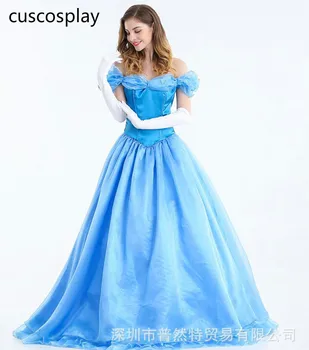 

Classic Fairy Tales Movie Enchanted Princess Giselle Cosplay Costume Adult Women Party Gown Fancy Giselle Halloween Dresses