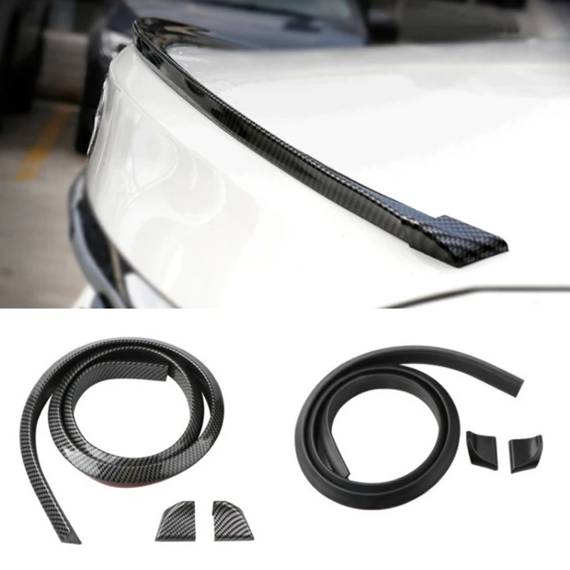

F10 Universele Spoiler Auto Sticker 1.5M Car-Styling 5D Carbon Rubber Tail Wing Solderen Diy Refit For BMW 5Series