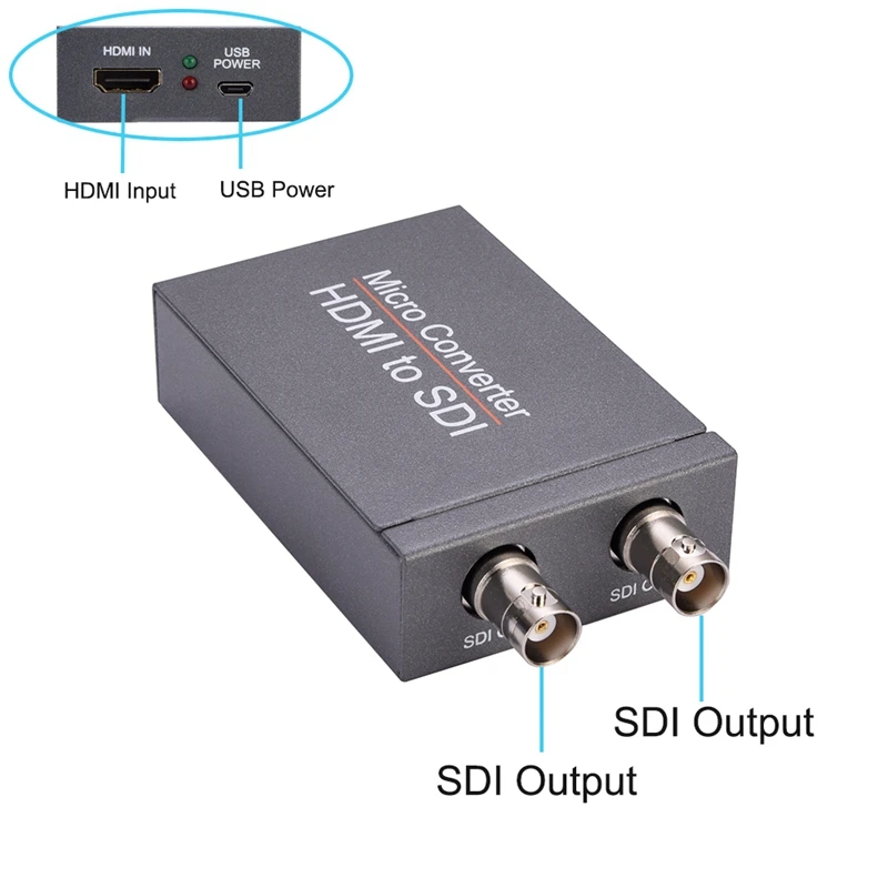 HDMI в SDI конвертер мини 3G HD видео микро конверсионный адаптер с o Автоматическое