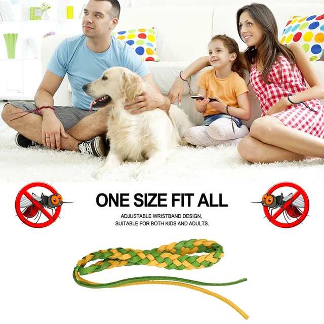 12 Pack Szúnyogtaszító Karkötők Deet-Mentes Vízálló Rovarhib-Taszító Sávok Gyerekeknek Felnőttek 100% Természetes Növényi Kivonat - Image 5