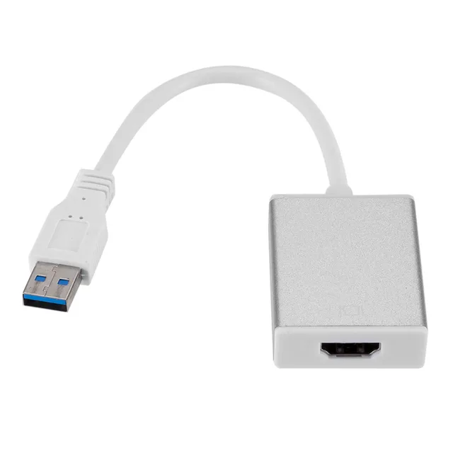 Cablelera Adaptador USB a HDMI, USB 3.0/2.0 a HDMI Audio Video Adaptador HD  1080P Video Graphic Cable Convertidor para PC, Laptop HDTV TV Compatible