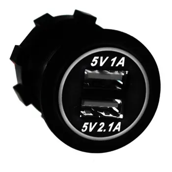 

Low Temperature Environmental Car Charger Usb Car Dc12v-24v Waterproof Dual Usb Charger 2 Port 5v Power Socket
