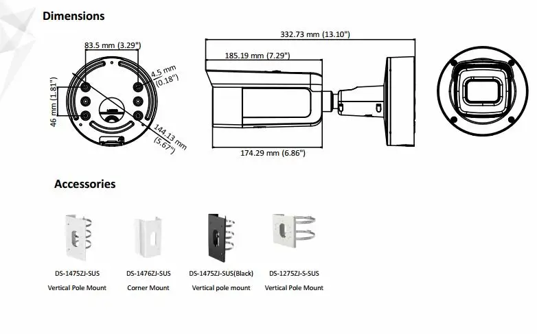 Hikvision оригинальная DS-2CD2685FWD-IZS пуля камера 8MP видеокамера POE CCTV 50 м IR диапазон IP67 IK10 H.265+ 2,8-12 мм зум