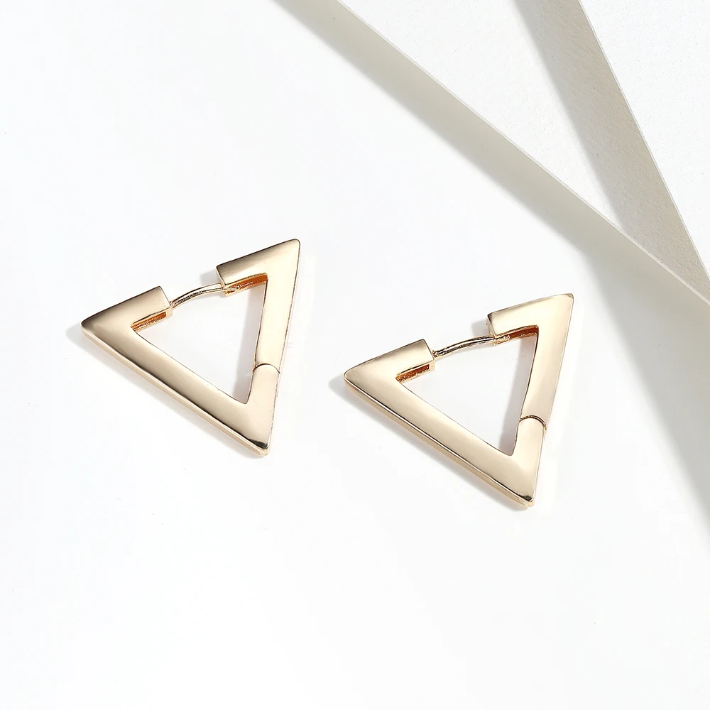 Trendy Geometric Star Hoop Earrings for Women Copper Gold Color Minimalist Round Hollow Statement Earrings Korea Jewelry 2020 - Image 6