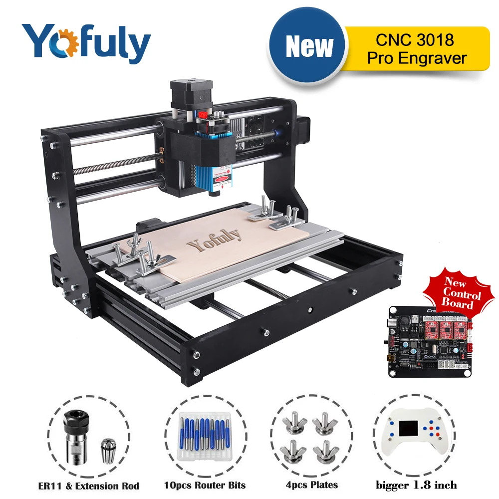 CNC 3018 Pro лазерный гравер древесины маршрутизатор DIY ЧПУ гравировальный станок, Pcb фрезерный станок, GRBL контроль+ Автономный, жажда на металле