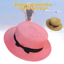 Соломенная Панама, женская летняя пляжная шляпа с широкими полями, Солнцезащитная шляпа для путешествий THJ99